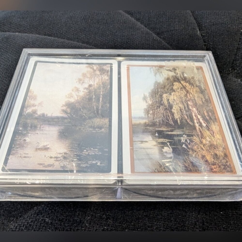 Vintage playing cards Landscape painting high quality cards